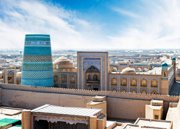 Luchtfoto van Khiva, Oezbekistan  - Foto, afbeelding