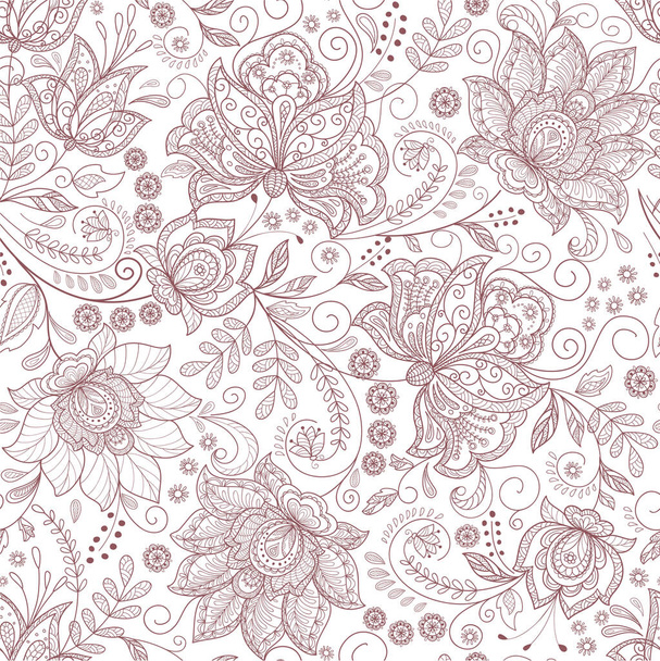 seamless background with flowers branch - Вектор,изображение