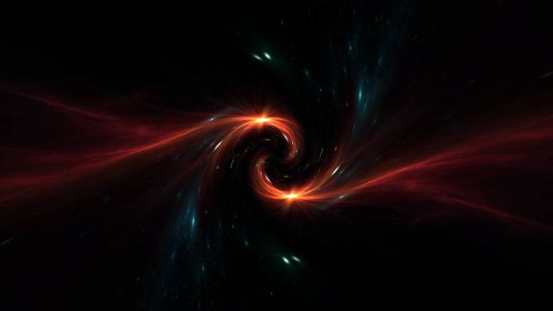 ブラックホール、惑星と銀河、 SF壁紙。深い空間の美しさ。宇宙の数十億個の銀河｜コズミックアートの背景 - 写真・画像