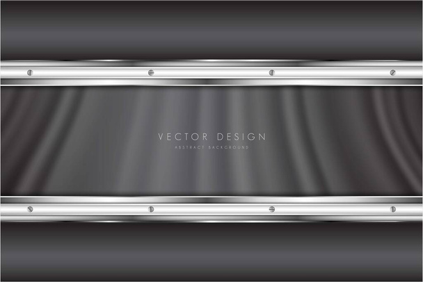  概要灰色と銀の金属ダークスペースの贅沢現代的なデザインの背景. - ベクター画像