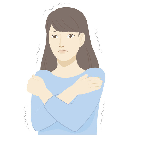 Female illustration / coldness / Vector - Vector, Image