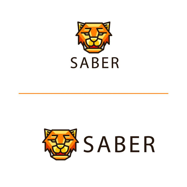 Saber Tiger Logo Sjabloon - Vector, afbeelding