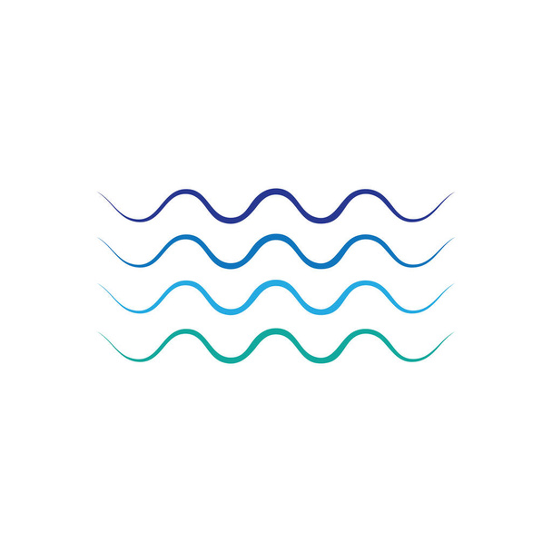 Water wave icon vector illustration design logo - Vector, imagen