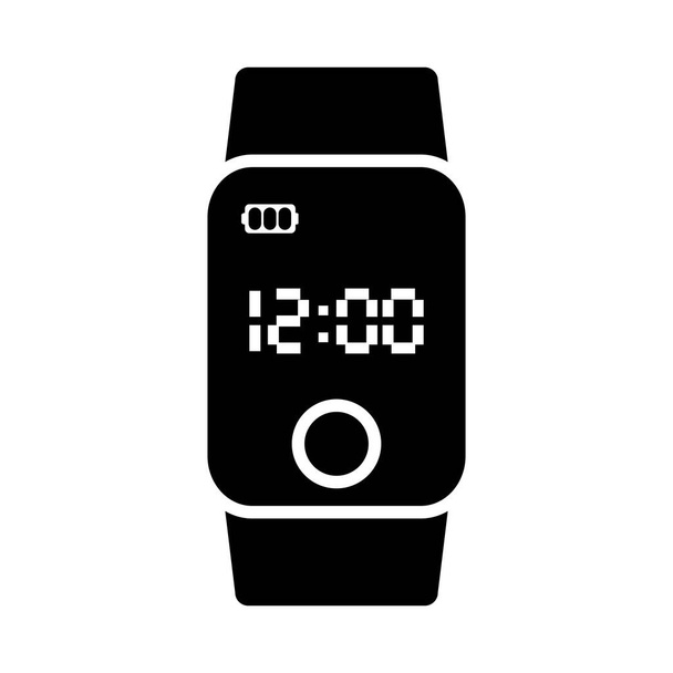 smartwatch icon image, silhouette style - Вектор, зображення