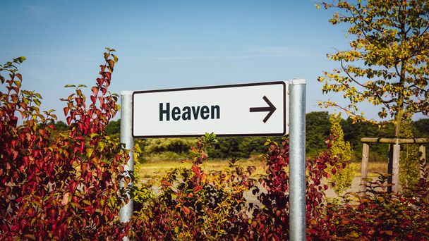 Street Sign the Direction Way to Heaven - Photo, Image