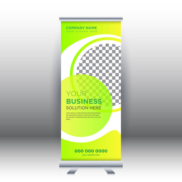 Creative abstract modern corporate business vertical roll up banner design template vector illustration concept exhibition advertising, presentation, cover publication. - Vector, Image