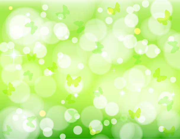 zöld bokeh absztrakt vektor háttér - Vektor, kép