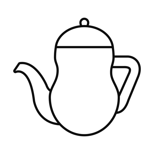 icona della brocca del tè, stile linea - Vettoriali, immagini