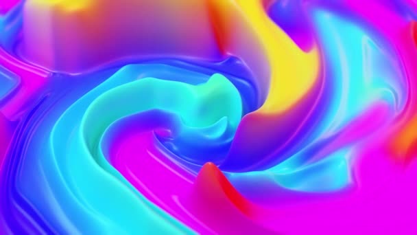 Disegno digitale di movimento delle onde fluide astratte colorate. Un loop senza soluzione di continuità. Animazione video - Filmati, video