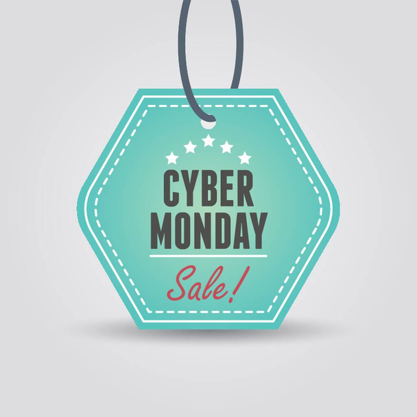 cyber monday sale tag - Vector, afbeelding
