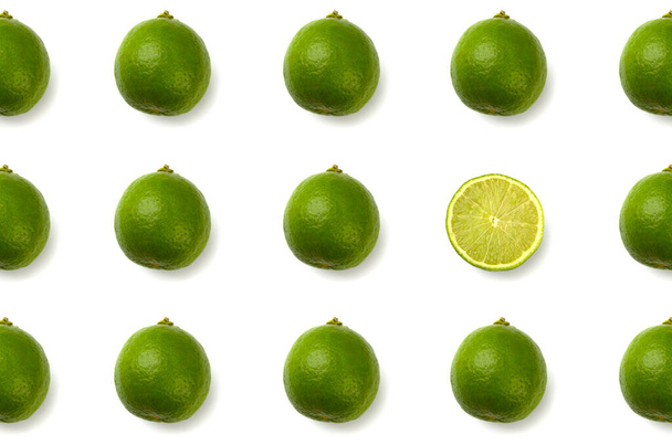 lime with shadow on a white background 3 - Photo, Image