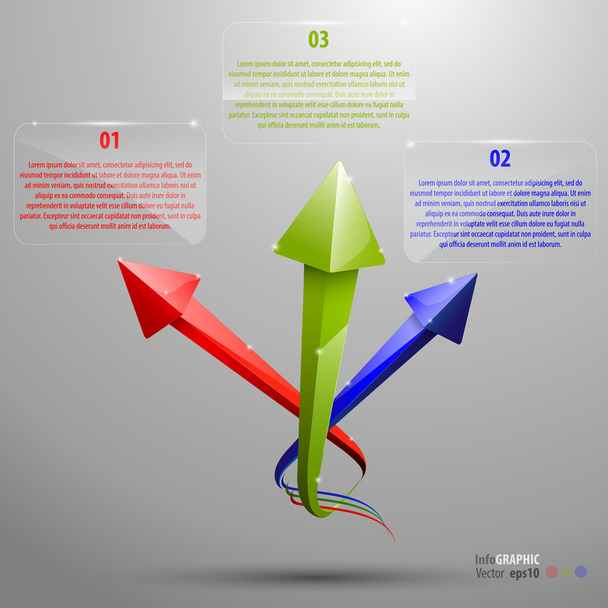 3D arrows modern infographic pattern - Vector, Image