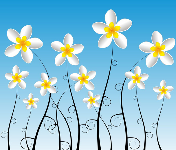 Περίληψη Φραντζιπάνι διακοσμητικά λουλούδια - Διάνυσμα, εικόνα