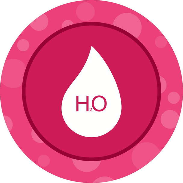 Einzigartiges H2O Vector Glyph Icon - Vektor, Bild