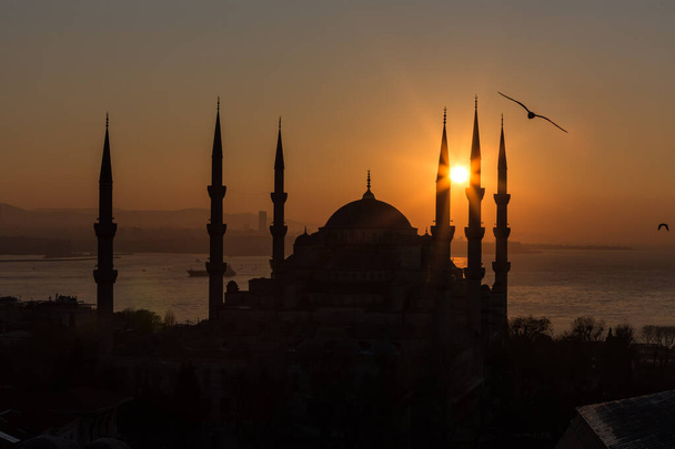 Schöner Blick auf die Blaue Moschee in der Türkei - Foto, Bild