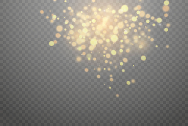 Vector golden sparkling falling star. Stardust trail. Cosmic glittering wave - Vector, Image