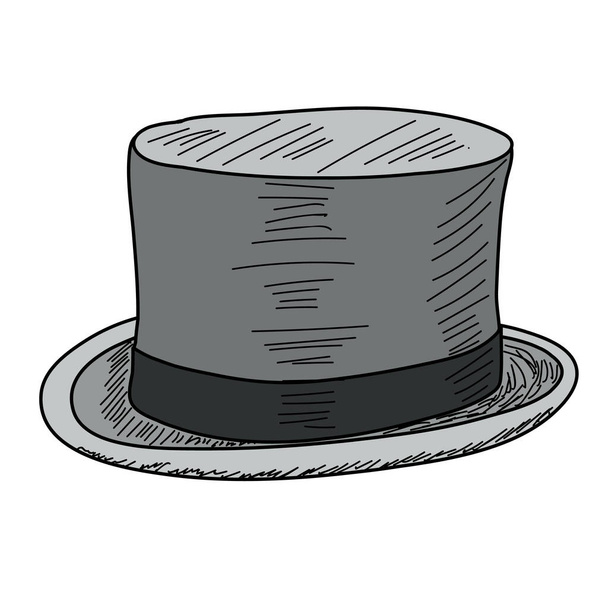 aislado, sobre un fondo blanco, sombrero de hombre
 - Vector, Imagen