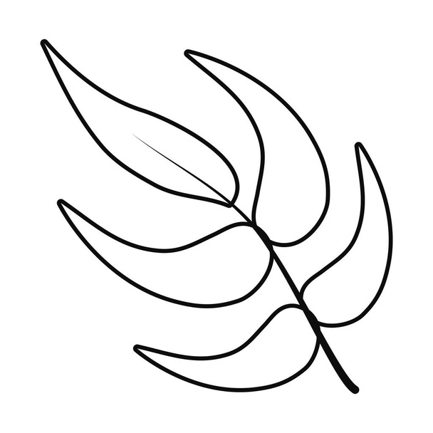 heliconia deixa ícone, estilo de linha
 - Vetor, Imagem