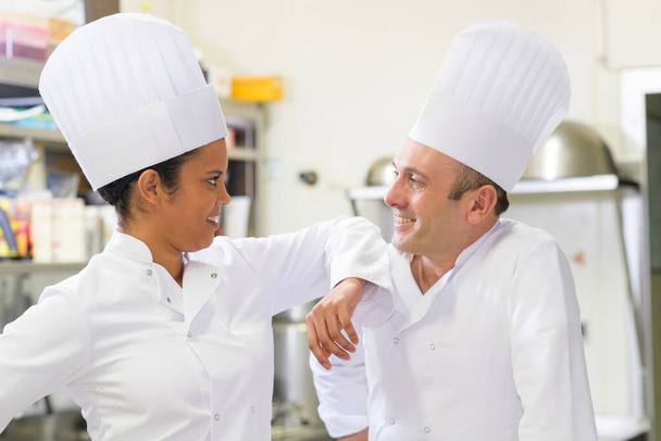 2 cook chef in kitchen - Foto, Bild