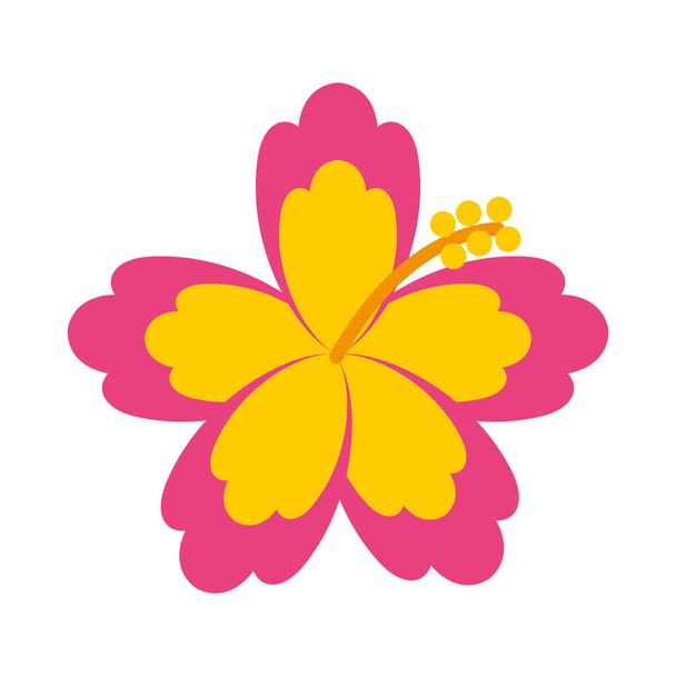 Hawaïaanse bloem icoon, platte stijl - Vector, afbeelding