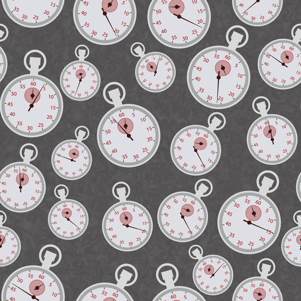 Illustration white and gray stopwatch background that is repeat with different times - Foto, Bild
