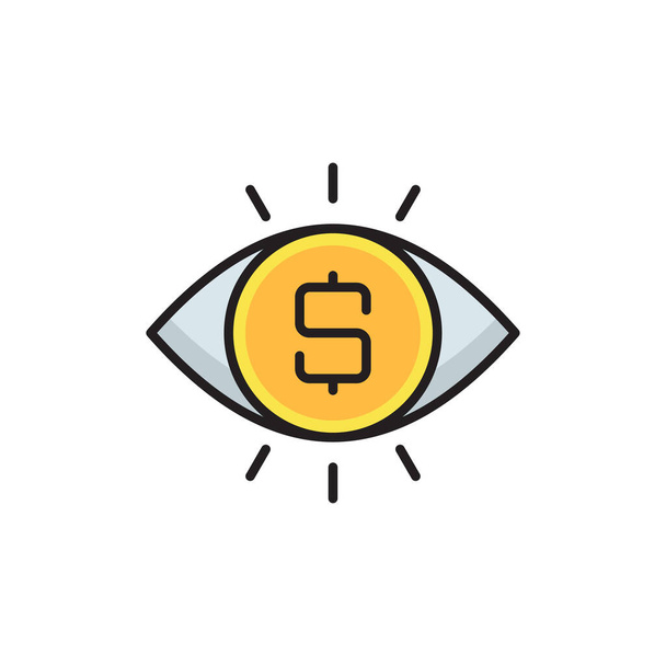 Перегляд грошей Векторний значок іконки ізольовано на білому тлі
 - Вектор, зображення