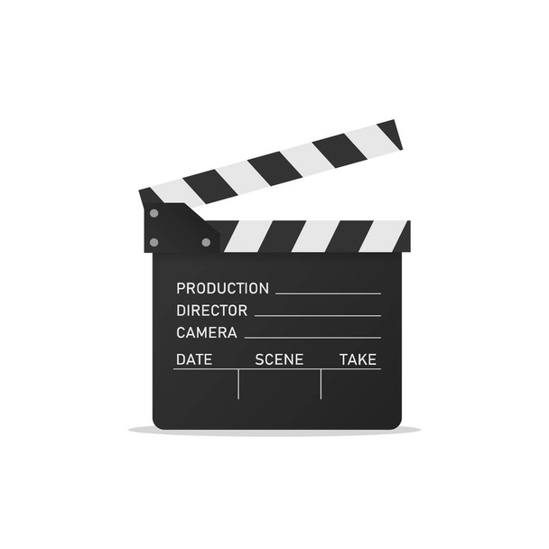 Movie clapper isolated on white background. Open clapperboard Vector EPS 10 - Vektor, obrázek