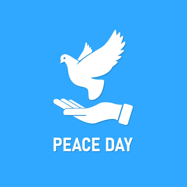 International Peace Day banner. Dove in hands Vector EPS 10 - Vector, Image