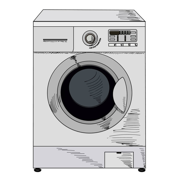 técnica sobre un fondo blanco lavadora
 - Vector, imagen
