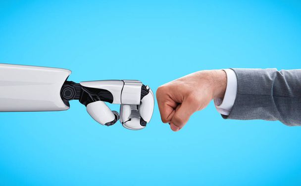 3D vykreslování umělé inteligence AI výzkum vývoje robotů a kyborgů pro budoucnost lidí žijících. Digitální dolování dat a návrh technologie strojového učení pro počítačový mozek. - Fotografie, Obrázek