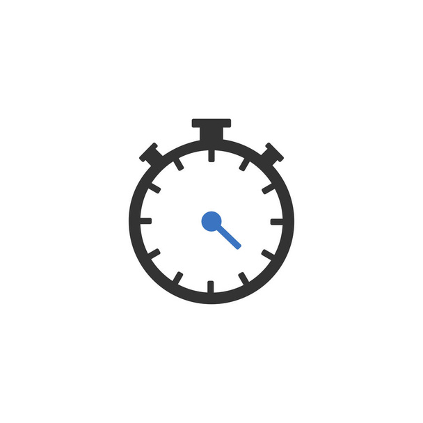 Stopwatch flat icon isolated on white background. - Vector, Image