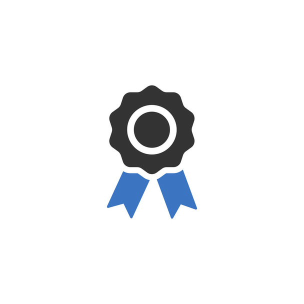 Award or Rosette flat icon isolated on white background. - Vector, Image
