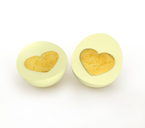 Huevo en forma de corazón
 - Foto, Imagen