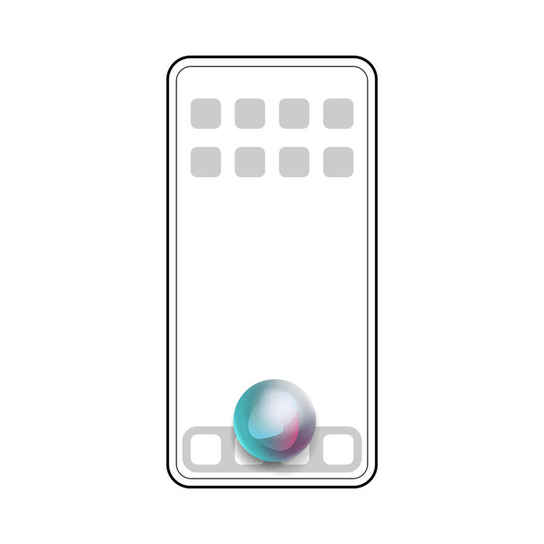 інтелектуальний персональний помічник телефон макет іконка вектор ізольовані
 - Вектор, зображення