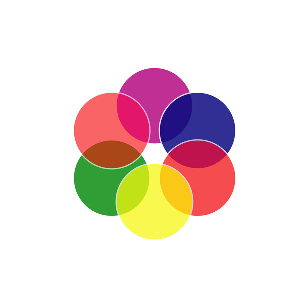 Cerchi colorati- combinazione di colori - Vettoriali, immagini