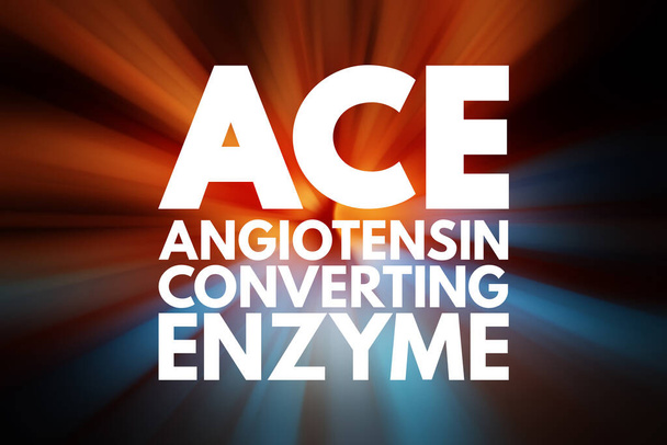 ACE - Angiotensina Convertendo Enzima acrônimo, fundo conceito médico - Foto, Imagem