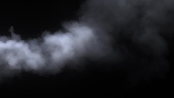 Espeluznante magia de Halloween. Elemento VFX humo atmosférico. Fondo nebuloso. Nube de humo abstracta. Humo en cámara lenta sobre fondo negro
. - Metraje, vídeo