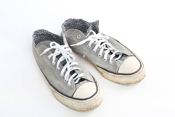 old school schoen doek geïsoleerd op witte achtergrond - Foto, afbeelding