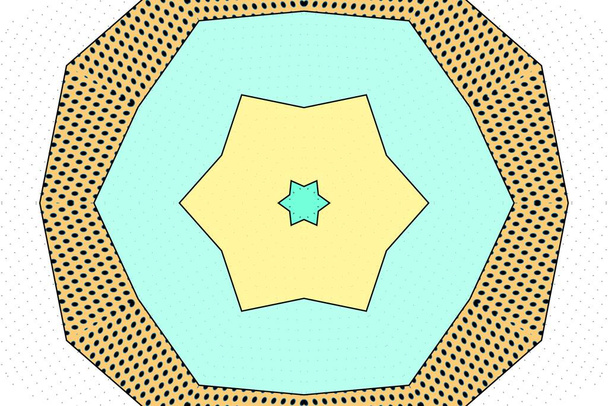 Abstracte fractal gebogen getrokken cirkels - Foto, afbeelding