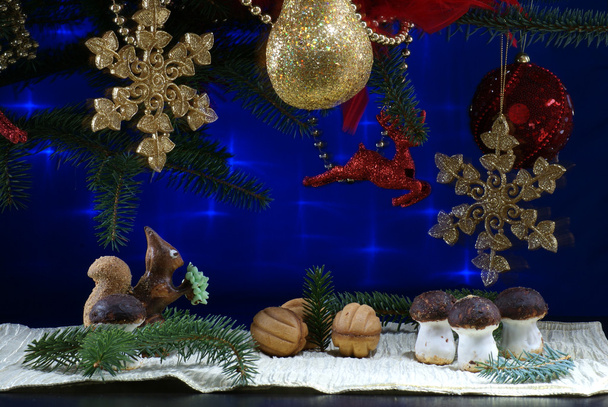 debaixo da árvore de Natal
 - Foto, Imagem