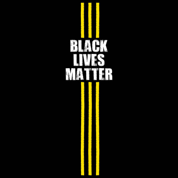 Black Lives Matter Banner for Social Media, Poster, T-Shirt with Modern Design - Vector, Image