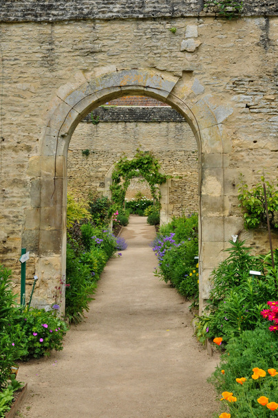 Francia, jardín del castillo canónico en Normandía
 - Foto, Imagen