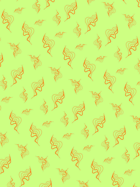 Fundo amarelo abstrato com padrão de folha-como laranja
 - Vetor, Imagem