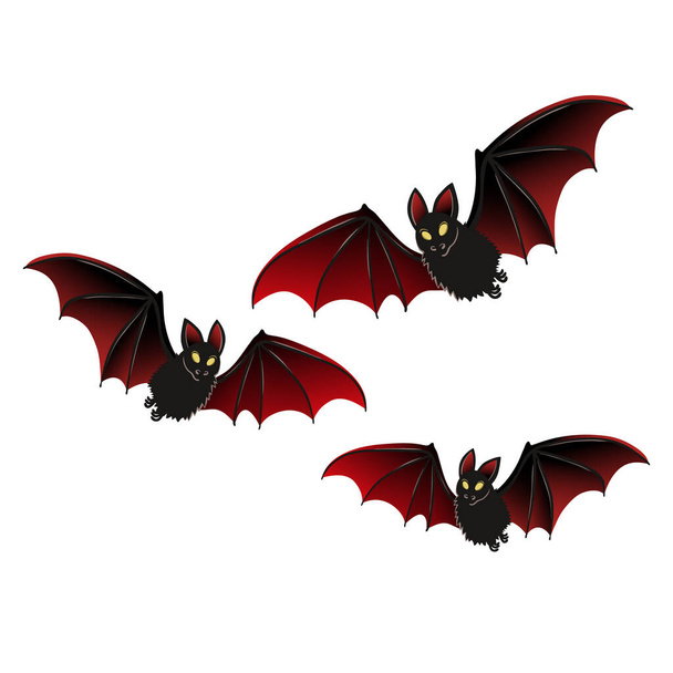 Vector isoleerde illustratie van vleermuis. Halloween ontwerp - Vector, afbeelding