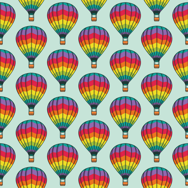 Vektor nahtlose Muster mit hellen Luftballons. Texturgestaltung - Vektor, Bild