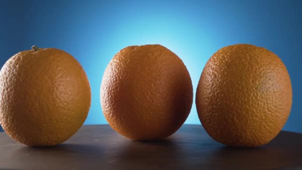 Ripe oranges close up. Studio video - Footage, Video