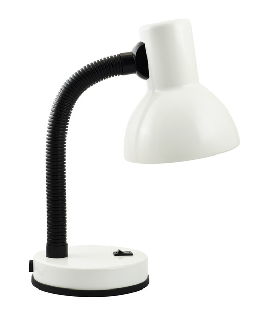 White office table lamp isolated - Foto, Imagen