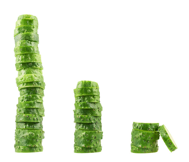 Stack of sliced fresh cucumber pieces - Valokuva, kuva