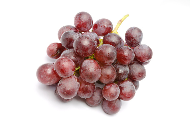Fresh red grapes isolated on white - Fotó, kép