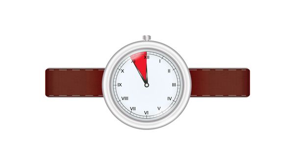 銀の腕時計 - ベクター画像